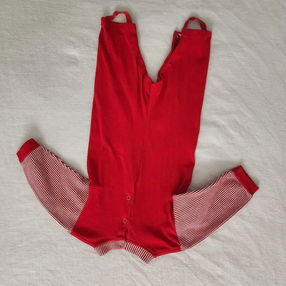 Vintage Red Striped Bodysuit 9-12 months